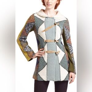 Anthropologie Charlie and Robin Harlequin Patchwork Sweater S